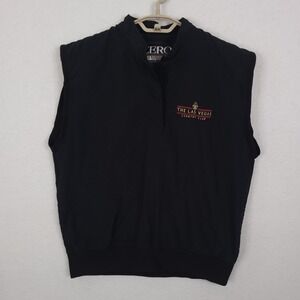 Zero Restriction Vest Mens Large Black Golf Windbreaker Las Vegas CC Made USA